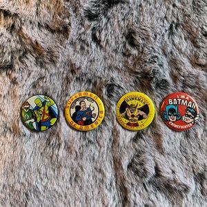 4 DC Superhero pins